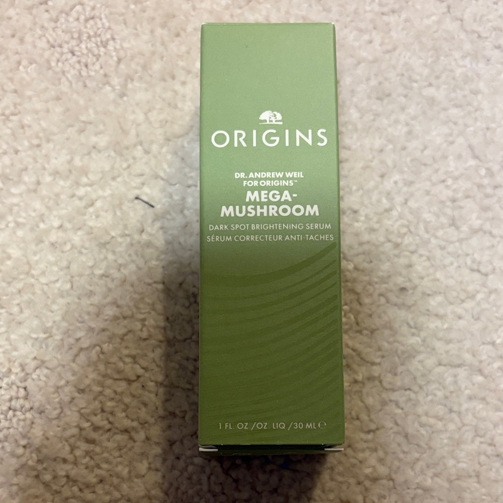 Origins Mega-Mushroom Serum in Green Packaging - Picture 1 of 2